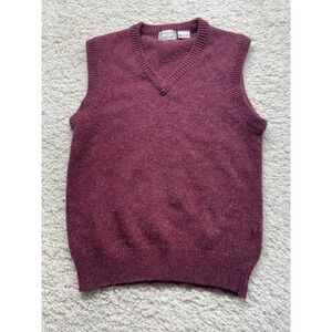 VTG Michael Jordan 100% New Pure Wool V-neck Sweater Vest Maroon